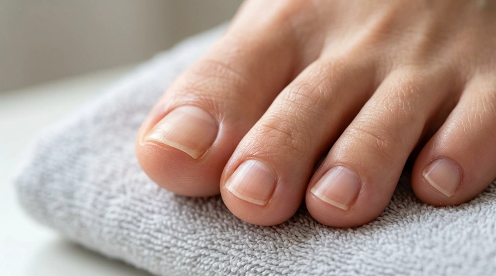 What should a normal toenail look like healthy toenail example