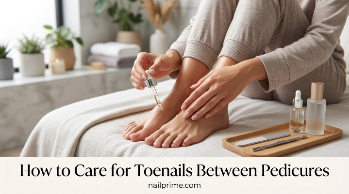 How to care for toenails between pedicures with nail file and toenail clippers