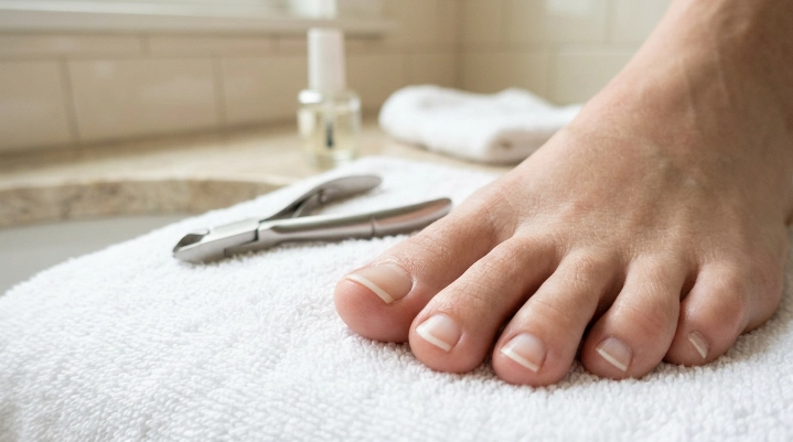 Should toenails be cut straight across for safe nail trimming