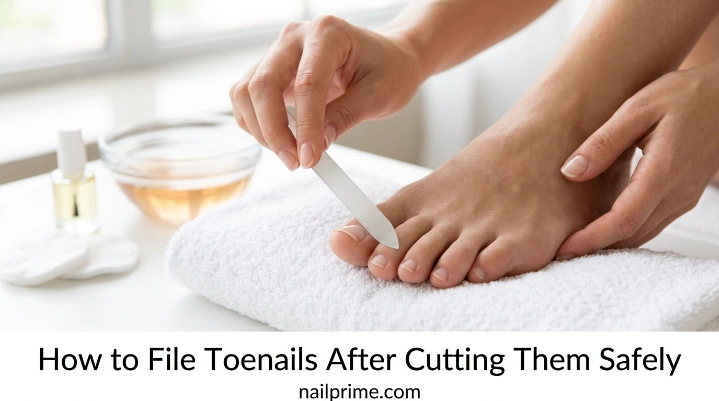 How to file toenails after cutting them straight across