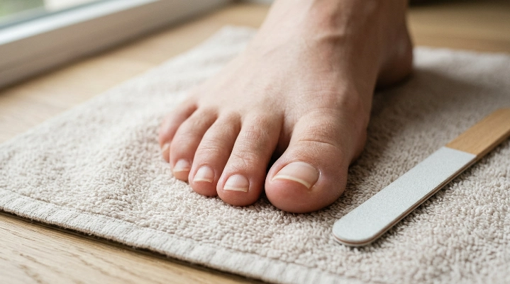 How to file toenails after cutting them straight across