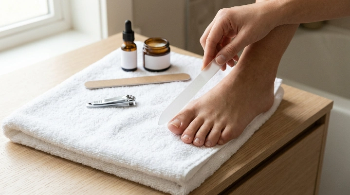 How to file toenails without making them weak using a fine nail file