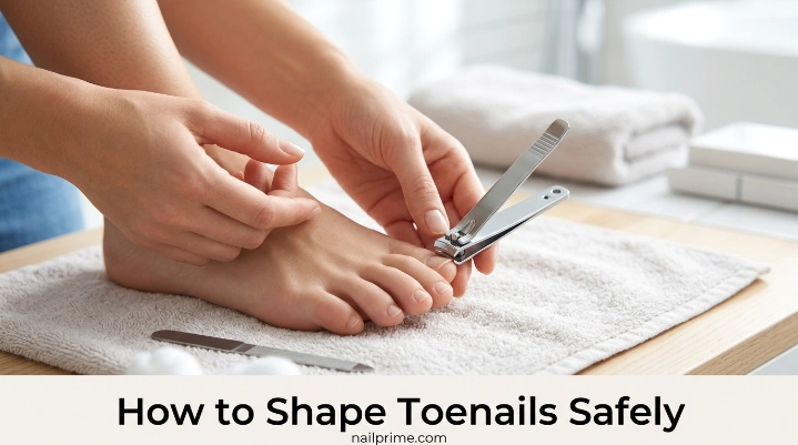How to shape toenails safely with a straight edge and lightly smoothed corners