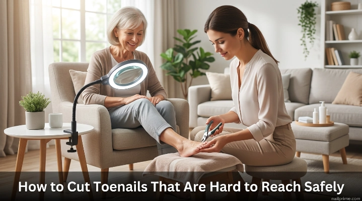 How to cut toenails that are hard to reach using a safe seated position