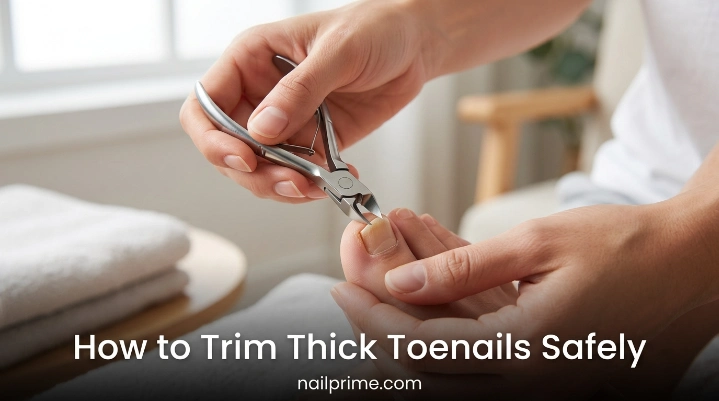 How to trim thick toenails safely with nail nippers and file
