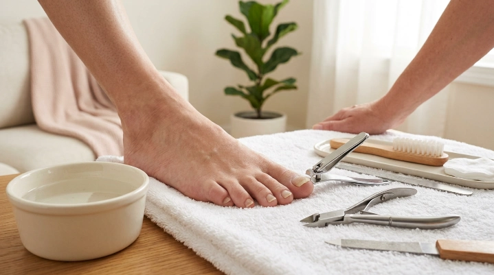 How to trim thick toenails safely with nail nippers and file