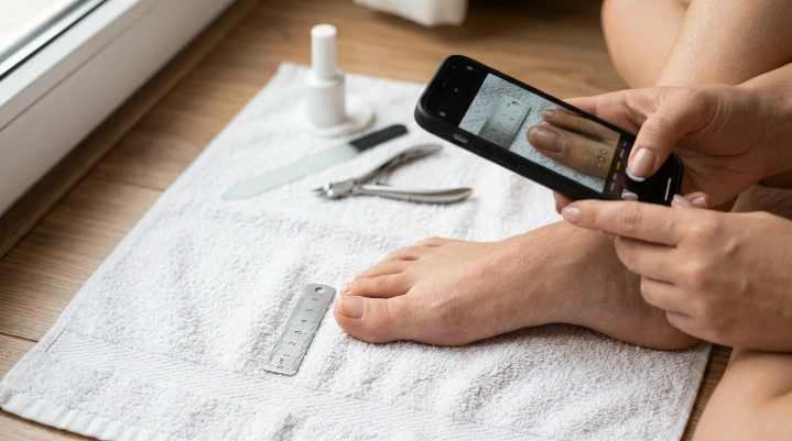 Tracking healthy toenail growth month by month