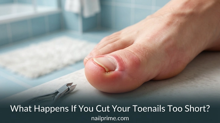 What happens if you cut your toenails too short during an at-home pedicure