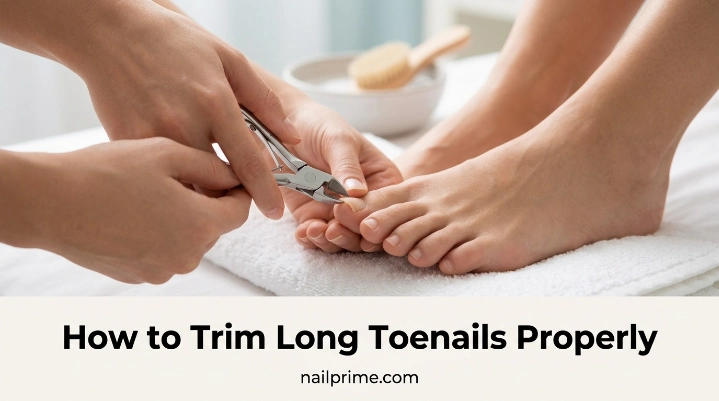 How to trim long toenails properly using clean toenail clippers and a nail file