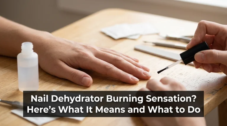 Nail dehydrator burning sensation