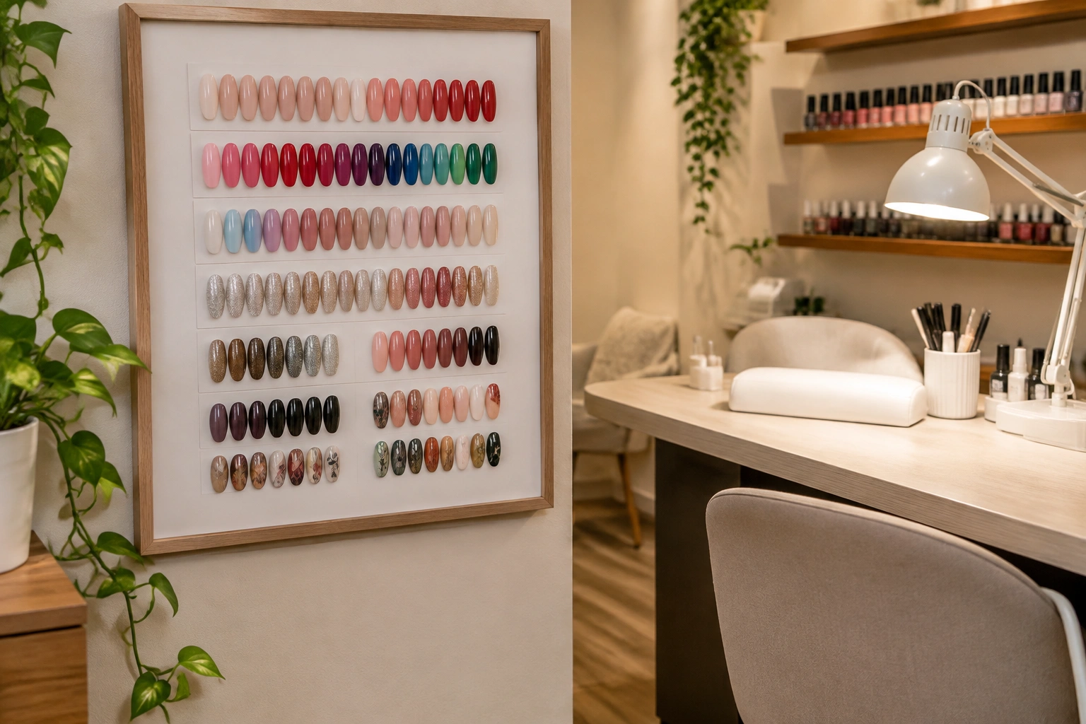 Price guide for acrylic nails at a salon
