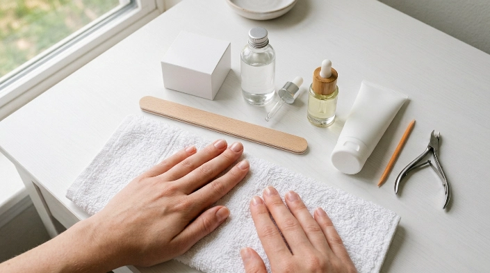 Can alcohol dehydrate nails during manicure prep