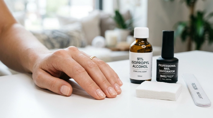 Can rubbing alcohol be used as nail dehydrator for manicure prep
