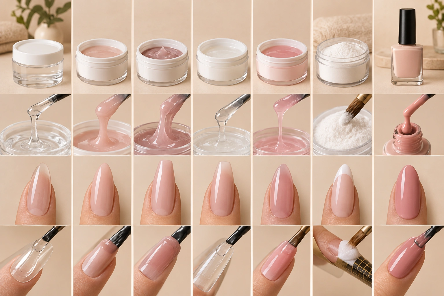 Comparison of salon terms for hard gel and related nail enhancement services