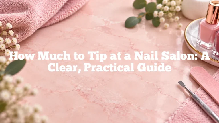 How Much to Tip at a Nail Salon: A Clear, Practical Guide