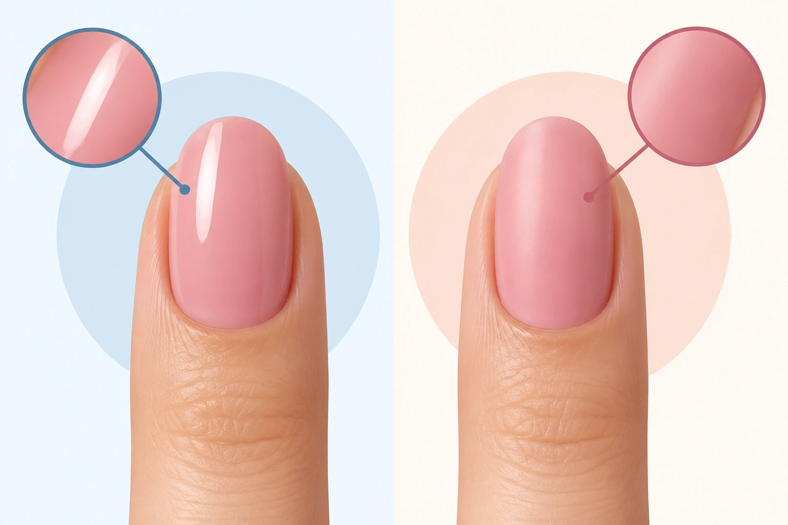 comparison of touch-dry nail polish versus fully set nail polish