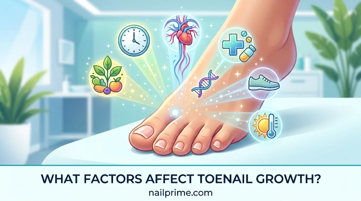 What factors affect toenail growth and healthy toenail development