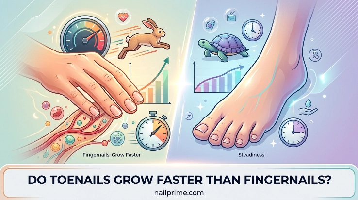 Do toenails grow faster than fingernails growth comparison