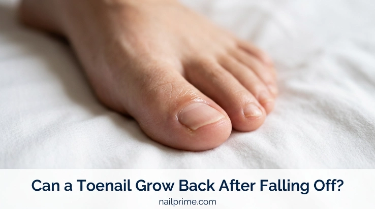 Can a toenail grow back after falling off showing healthy early toenail regrowth
