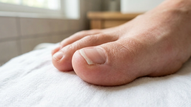 Can a toenail grow back after falling off showing healthy early toenail regrowth