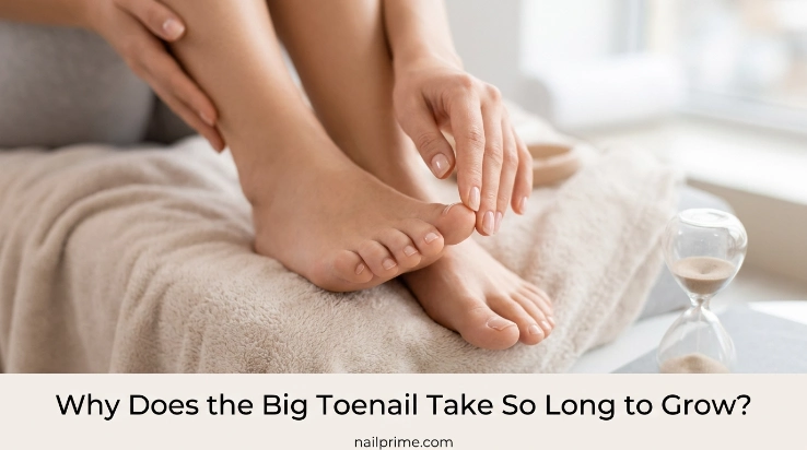 Why does the big toenail take so long to grow naturally?