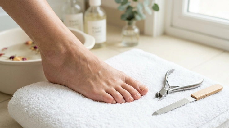 How to cut thick toenails safely using clean toenail nippers