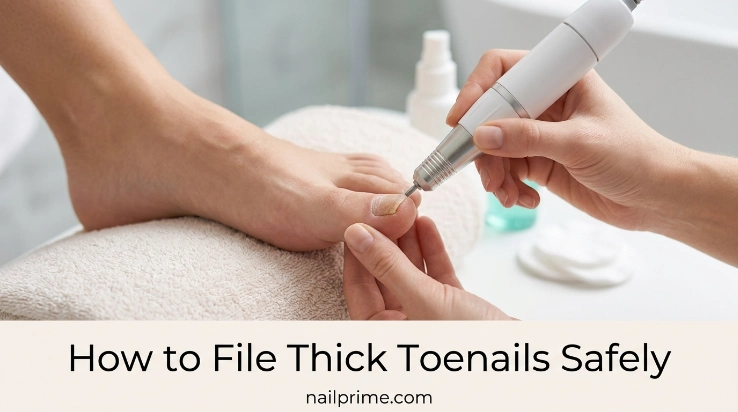 How to file thick toenails safely with a manual nail file