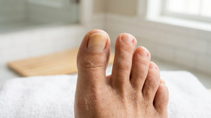 Why are my toenails thick and hard showing a thickened natural toenail