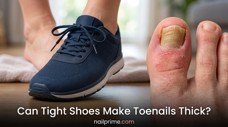 Can tight shoes make toenails thick from repeated toe pressure