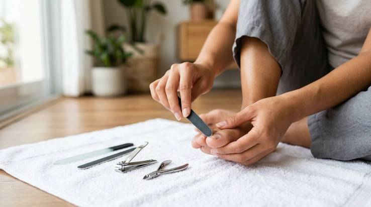 Nail files and toenail grooming tools for thick toenails