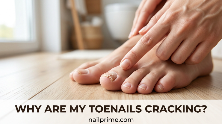 Why are my toenails cracking with a visible split at the toenail edge