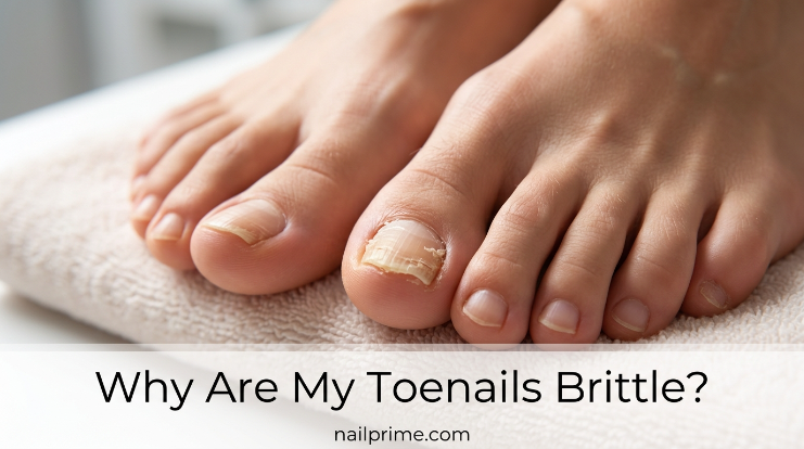 Why are my toenails brittle showing cracked and splitting toenail edges
