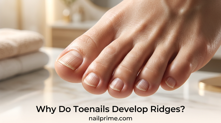 Why do toenails develop ridges on natural toenails