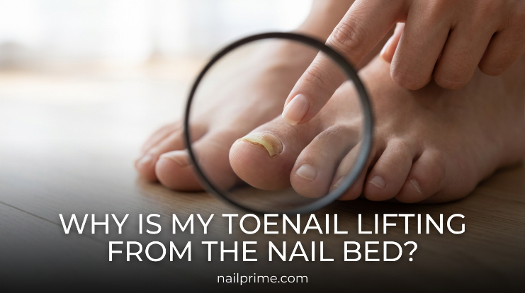 Why is my toenail lifting from the nail bed showing mild toenail separation