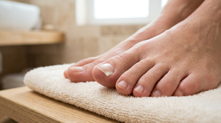 Why is my toenail lifting from the nail bed showing mild toenail separation