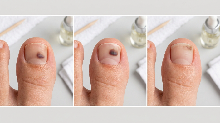 How long does a damaged toenail take to grow out over time