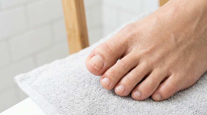 Toenail splitting in the same place near the free edge