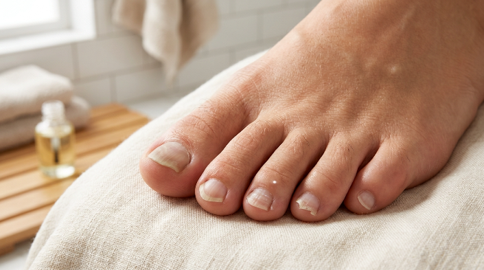 What causes toenail deformities including thick, curved, ridged, and misshapen toenails