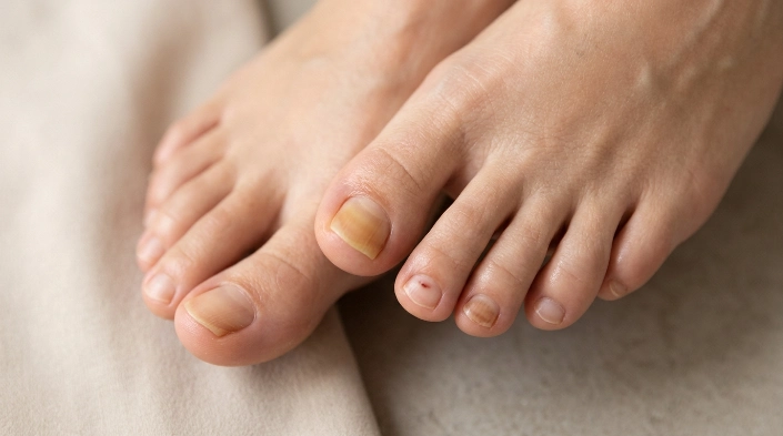 What causes brown toenails comparison showing common types of toenail discoloration