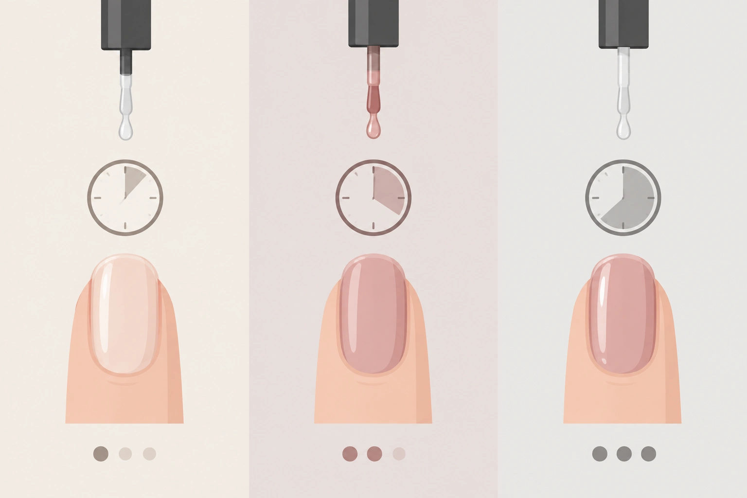 Beginner nail polish drying time comparison chart