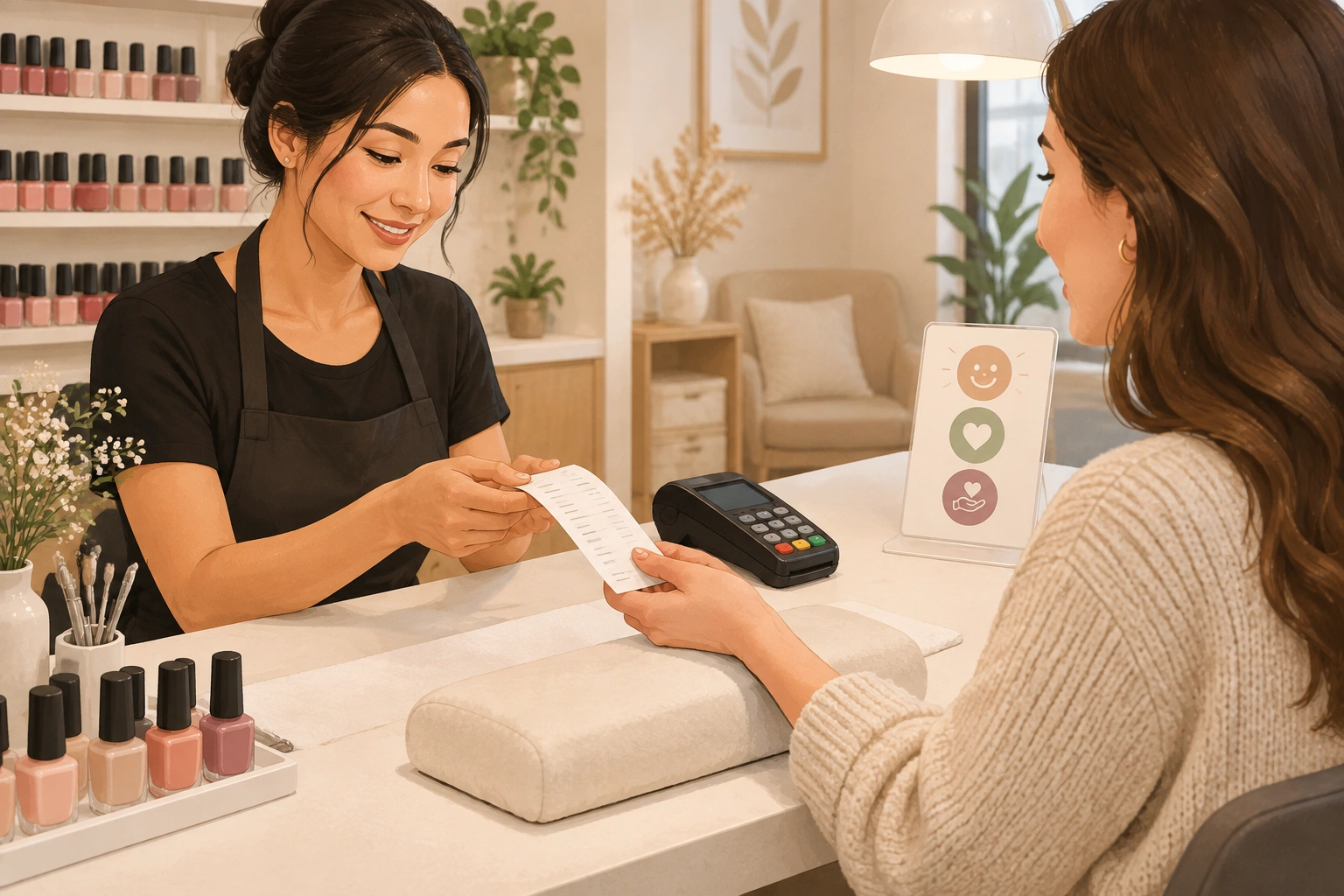 Nail salon tipping guide with manicure and pedicure advice