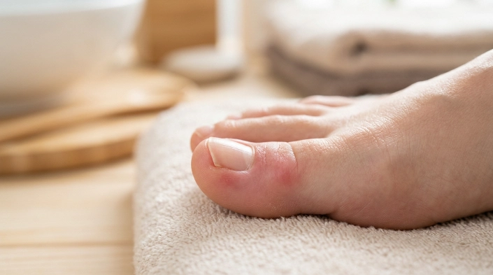 Why is the side of my toenail painful showing tenderness along the nail edge