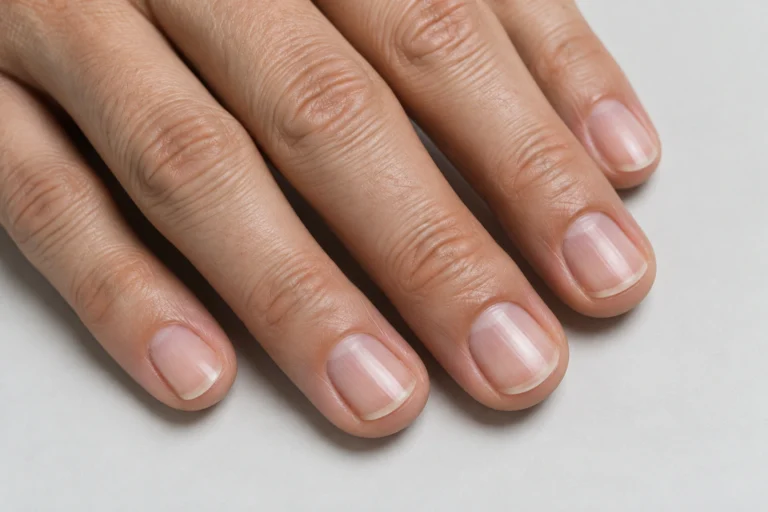 Close-up of clean nails with a subtle natural shine